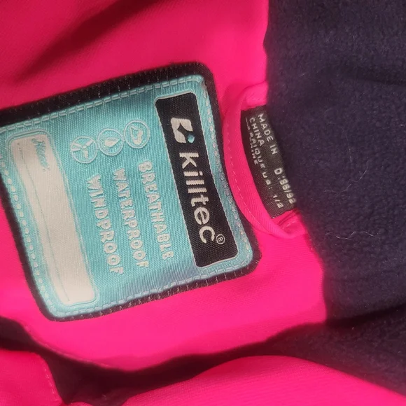Killtec Pink Ski Snowsuit Sz 1 year 2 year Pink Black Hooded - Picture 5 of 6